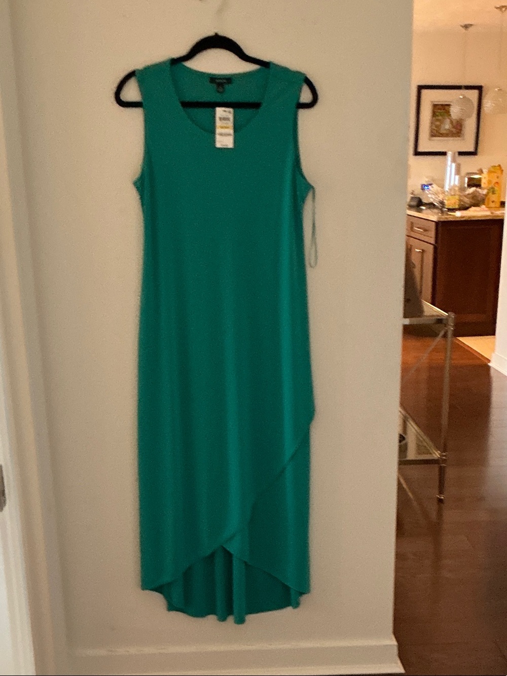Alfani Teal Sleeveless High-Low Dress